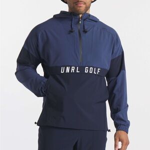 Men's UNRL Golf DWR Track Jacket - Navy - Size Large